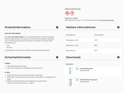 Representation of hazardous substances