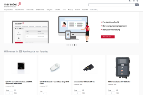marantec B2B customer portal / web shop