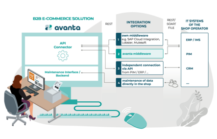 Visualization of avanta integration in third-party IT systems