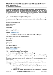 DSGVO Pflichtinformationen Bewerber